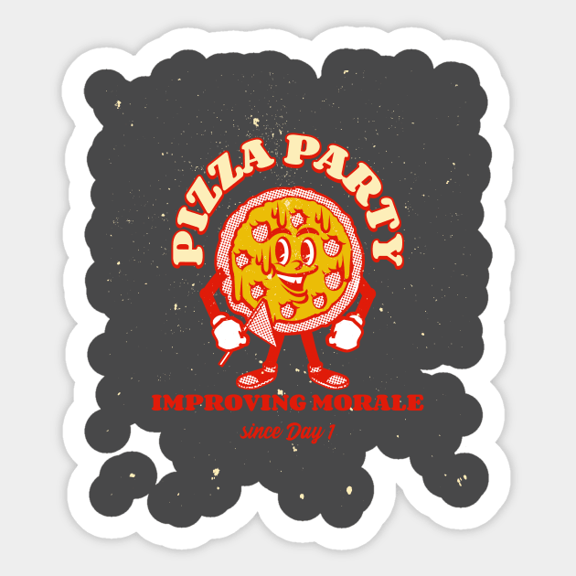 Pizza Party Morale Boost! Sticker by Kindness Never Worsens